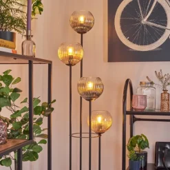 hofstein Koyoto Lampadaire 30 cm Ambre, Clair, Fumé, 4 lumières
