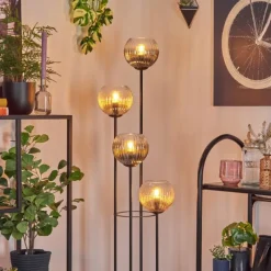 hofstein Koyoto Lampadaire 30 cm Ambre, Clair, Fumé, 4 lumières