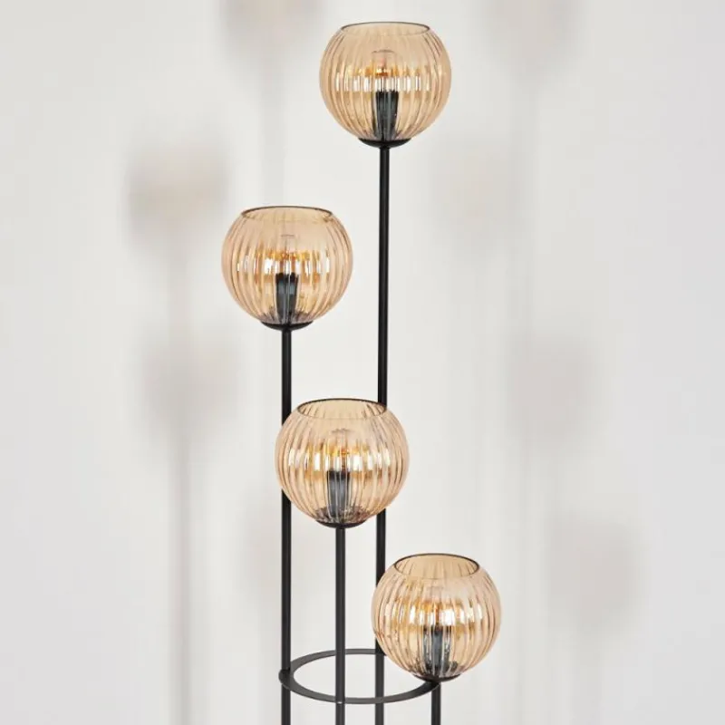 Lampes À Boules-hofstein Koyoto Lampadaire 30 cm Ambre, 4 lumières
