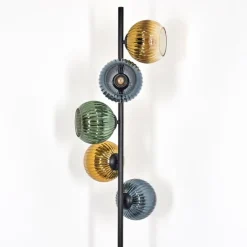 Lampes Dorées-hofstein Koyoto Lampadaire 33 cm Bleu, Or, Vert, Clair, 5 lumières
