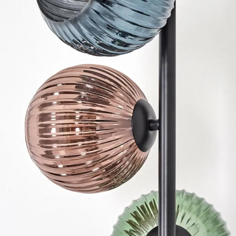 hofstein Koyoto Lampadaire 33 cm Bleu, Vert, Cuivré, 5 lumières