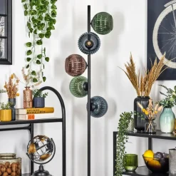 hofstein Koyoto Lampadaire 33 cm Bleu, Vert, Cuivré, 5 lumières