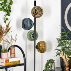 Lampes Dorées-hofstein Koyoto Lampadaire 31 cm Bleu, Or, Vert, Clair, 4 lumières