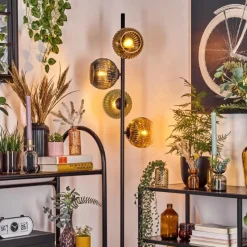 Lampes Dorées-hofstein Koyoto Lampadaire 31 cm Bleu, Or, Vert, Clair, 4 lumières