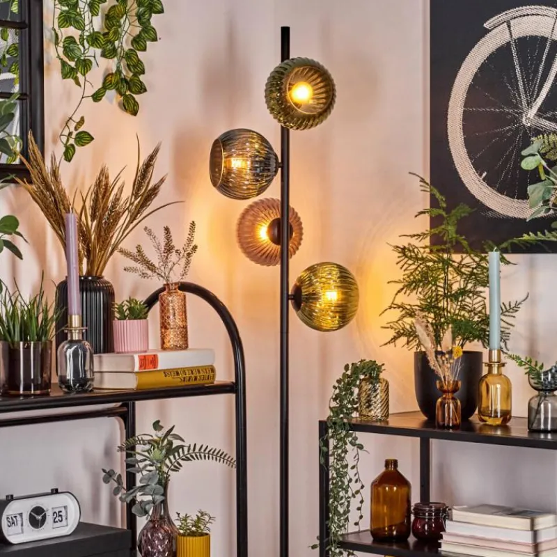 hofstein Koyoto Lampadaire 31 cm Bleu, Vert, Cuivré, 4 lumières