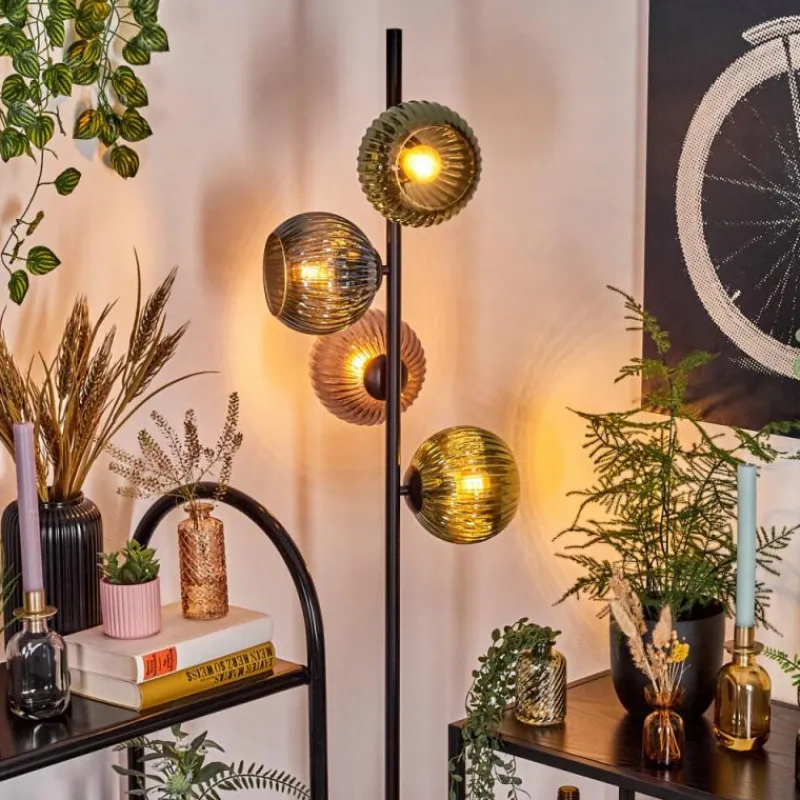 hofstein Koyoto Lampadaire 31 cm Bleu, Vert, Cuivré, 4 lumières