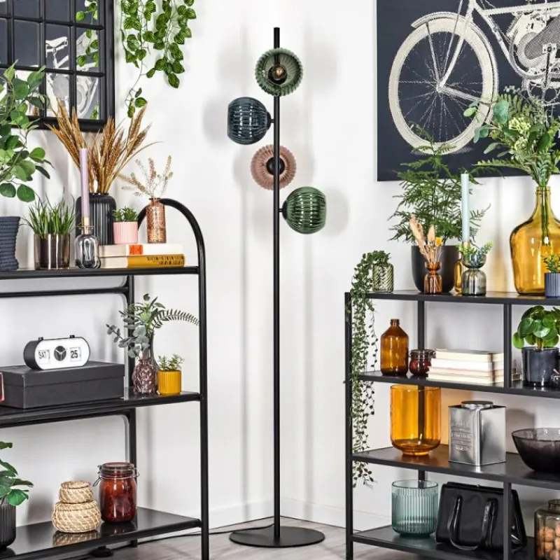 hofstein Koyoto Lampadaire 31 cm Bleu, Vert, Cuivré, 4 lumières