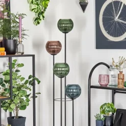 hofstein Koyoto Lampadaire 30 cm Bleu, Vert, Cuivré, 4 lumières