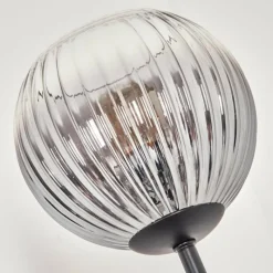 hofstein Koyoto Lampadaire 30 cm Bois clair, Noir, 3 lumières