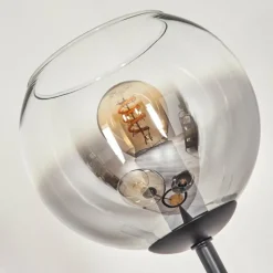 hofstein Koyoto Lampadaire 30 cm Bois foncé, Noir, 4 lumières