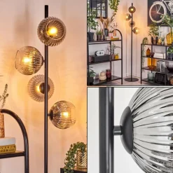hofstein Koyoto Lampadaire 31 cm Clair, Fumé, 4 lumières
