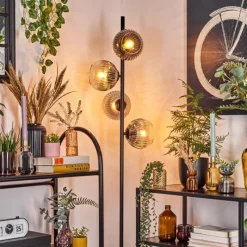 hofstein Koyoto Lampadaire 31 cm Clair, Fumé, 4 lumières