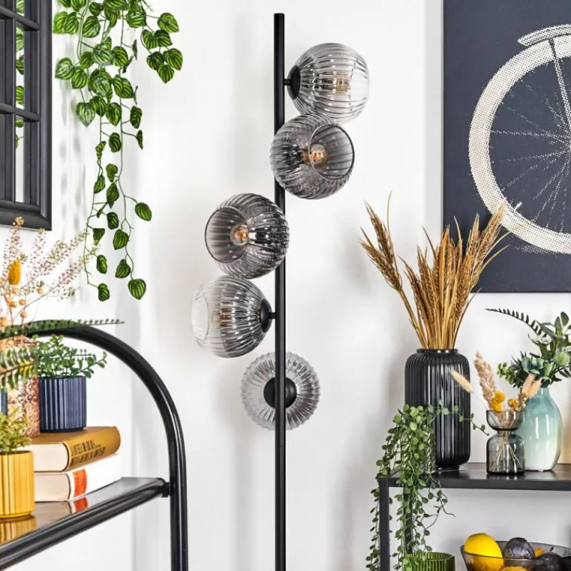 hofstein Koyoto Lampadaire 33 cm Clair, Fumé, 5 lumières