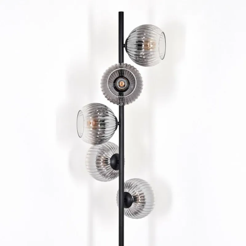 hofstein Koyoto Lampadaire 33 cm Clair, Fumé, 5 lumières