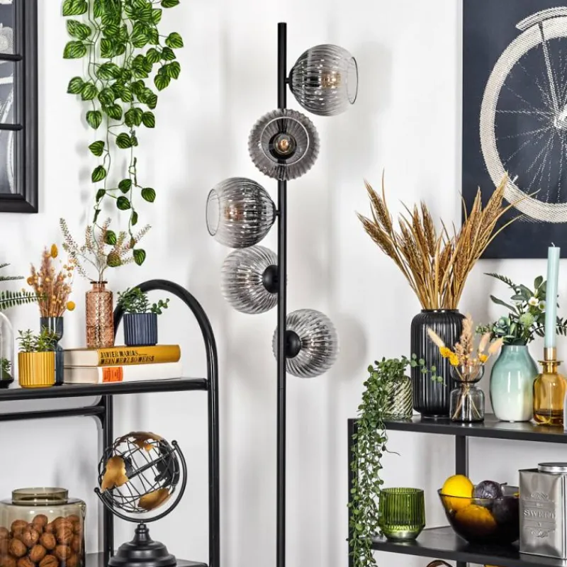 hofstein Koyoto Lampadaire 33 cm Clair, Fumé, 5 lumières