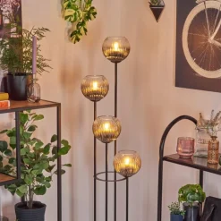 hofstein Koyoto Lampadaire 30 cm Clair, Fumé, 4 lumières