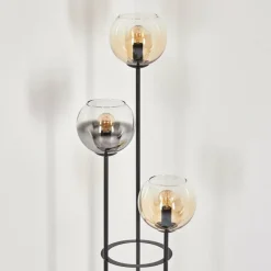 hofstein Koyoto Lampadaire 30 cm Noir, 3 lumières
