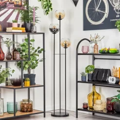 hofstein Koyoto Lampadaire 30 cm Noir, 3 lumières