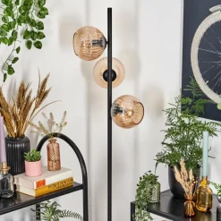 Lampes À Boules-hofstein Koyoto Lampadaire Ambre, 3 lumières