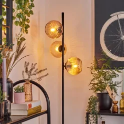 Lampes À Boules-hofstein Koyoto Lampadaire Ambre, 3 lumières