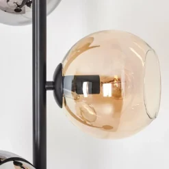 hofstein Koyoto Lampadaire Ambre, Chrome, Fumé, 3 lumières