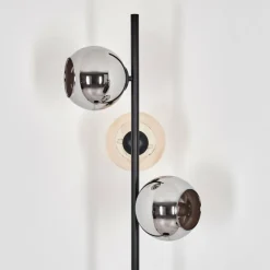 hofstein Koyoto Lampadaire Ambre, Chrome, Fumé, 3 lumières