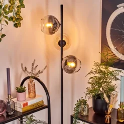 hofstein Koyoto Lampadaire Ambre, Clair, Fumé, 3 lumières