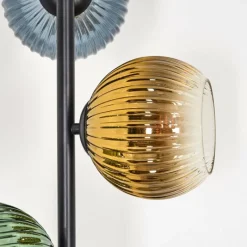 Lampes Dorées-hofstein Koyoto Lampadaire Bleu, Or, Vert, Clair, 3 lumières