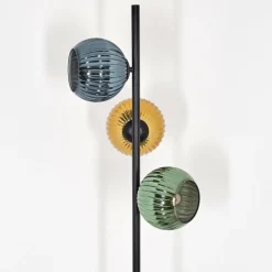 Lampes Dorées-hofstein Koyoto Lampadaire Bleu, Or, Vert, Clair, 3 lumières
