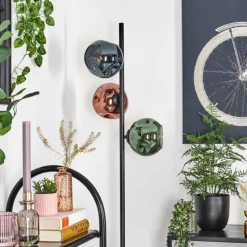 hofstein Koyoto Lampadaire Bleu, Vert, Cuivré, 3 lumières