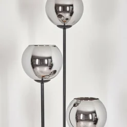 hofstein Koyoto Lampadaire Bois clair, Noir, 3 lumières