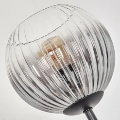 hofstein Koyoto Lampadaire Bois foncé, Noir, 4 lumières