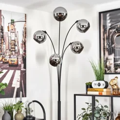 hofstein Koyoto Lampadaire Chrome, 5 lumières