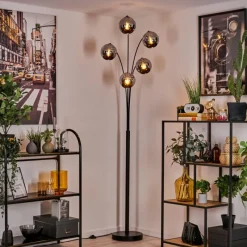 hofstein Koyoto Lampadaire Chrome, 5 lumières