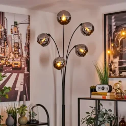 hofstein Koyoto Lampadaire Chrome, 5 lumières