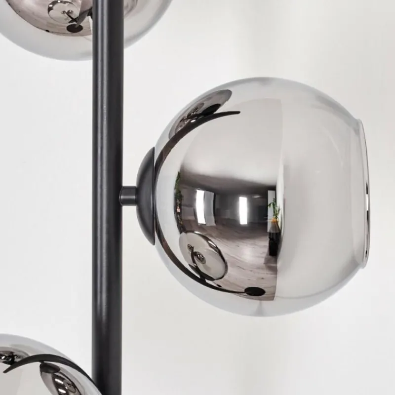 hofstein Koyoto Lampadaire Chrome, Fumé, 3 lumières