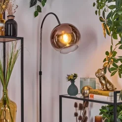 hofstein Koyoto Lampadaire Chrome, Noir, 1 lumière