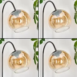 hofstein Koyoto Lampadaire Chrome, Noir, 1 lumière