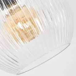 hofstein Koyoto Lampadaire Chrome, Noir, 1 lumière