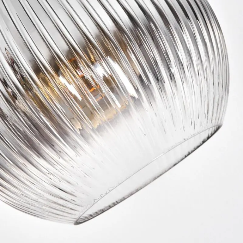 Suspension Verre Fumé-hofstein Koyoto Lampadaire Chrome, Noir, 1 lumière