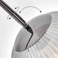 Suspension Verre Fumé-hofstein Koyoto Lampadaire Chrome, Noir, 1 lumière