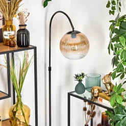 hofstein Koyoto Lampadaire Chrome, Noir, 1 lumière