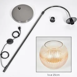 hofstein Koyoto Lampadaire Chrome, Noir, 1 lumière