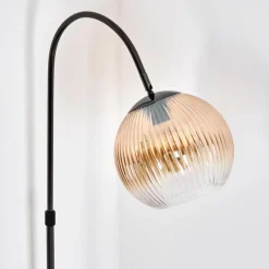 hofstein Koyoto Lampadaire Chrome, Noir, 1 lumière