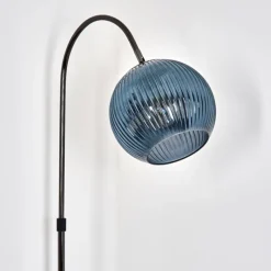 Lampes À Boules-hofstein Koyoto Lampadaire Chrome, Noir, 1 lumière