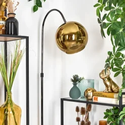 hofstein Koyoto Lampadaire Chrome, Noir, 1 lumière