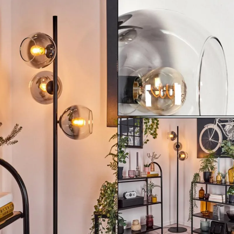 hofstein Koyoto Lampadaire Clair, Fumé, 3 lumières
