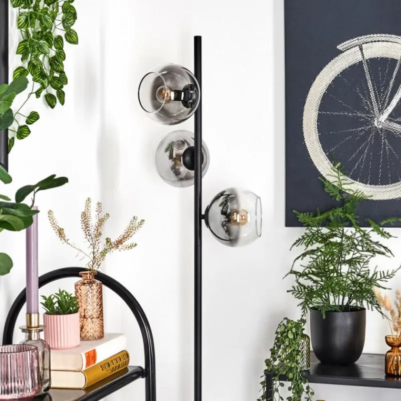 hofstein Koyoto Lampadaire Clair, Fumé, 3 lumières