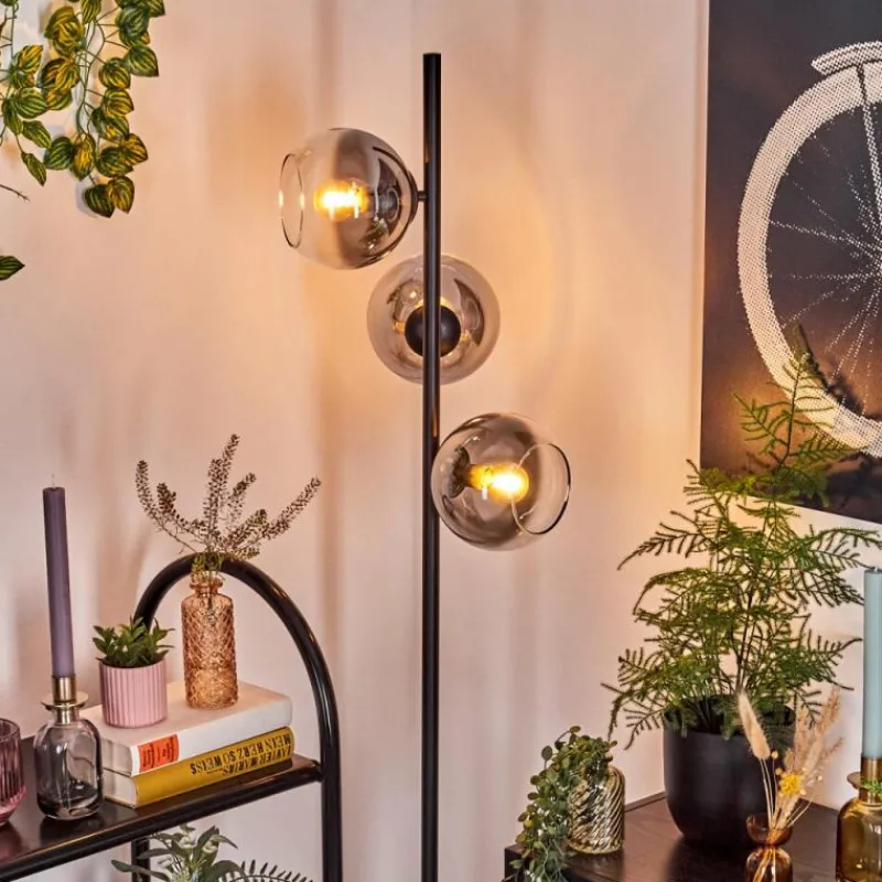hofstein Koyoto Lampadaire Clair, Fumé, 3 lumières