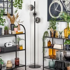 hofstein Koyoto Lampadaire Clair, Fumé, 3 lumières